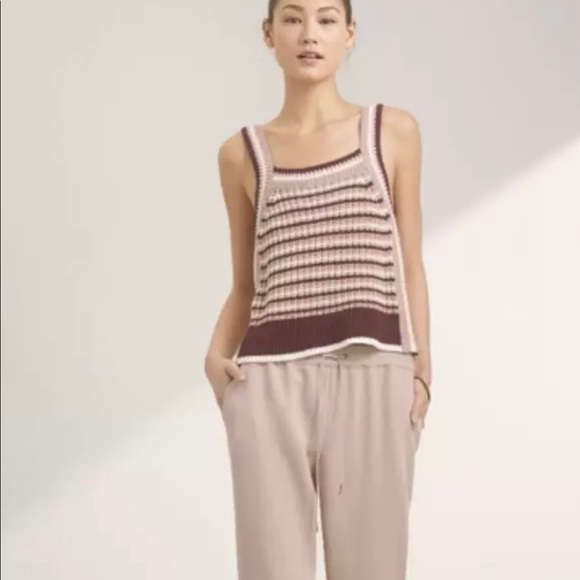 Wilfred Crochet Knit Tank Stripe Linen Blend - Picture 8 of 8